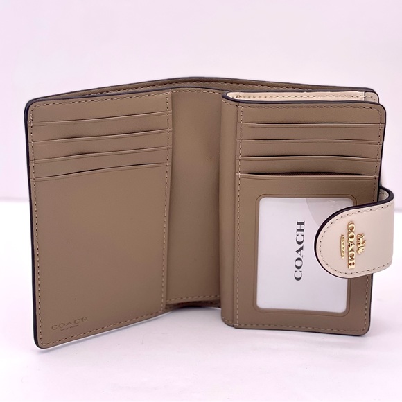 Coach Medium Corner Zip Wallet In Signature Canvas - Picture 3 of 11